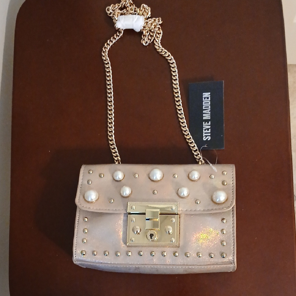 Steve Madden Gold Studded Crossbody Bag
